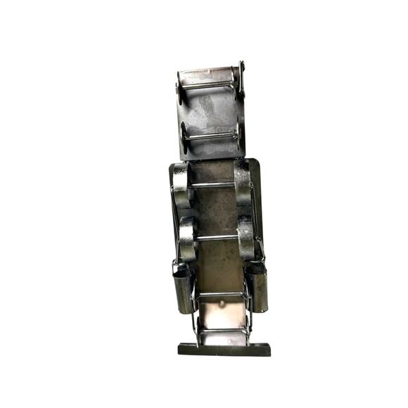 Steam Train Engine Hand Made Industrial Metal Design Artsy Whimsical 9.5" x 4.5" - Picture 6 of 6